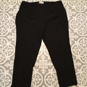 Talbots Black Ankle Pants Curvy Fit